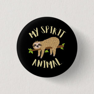 Bóton Redondo 2.54cm preguiça meu animal espiritual
