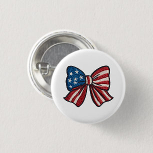 Bóton Redondo 2.54cm 🎀 Prenda com Patriotismo – Botão de Laço da Bande