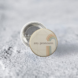 Bóton Redondo 2.54cm Prendedor Minimalista de Orgulho LGBTQ Qualquer Pr