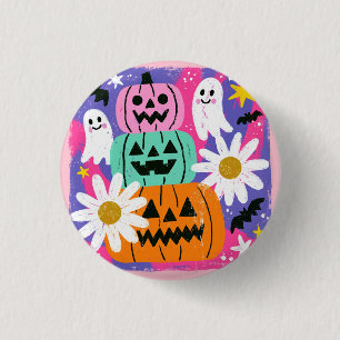 Bóton Redondo 2.54cm Presente de Halloween Cores Divertidas