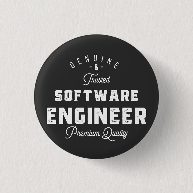 Bóton Redondo 2.54cm Presente para o Engenheiro de software (Frente)