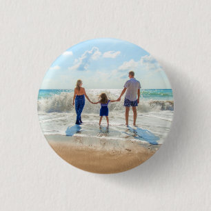 Bóton Redondo 2.54cm Presente personalizado do botão fotográfico com su