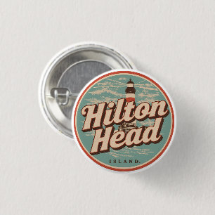 Bóton Redondo 2.54cm Presentes de viagem vintage da ilha de Hilton Head