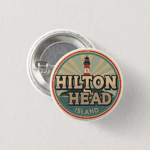 Bóton Redondo 2.54cm Presentes de viagem vintage da ilha de Hilton Head