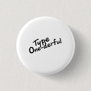 Bóton Redondo 2.54cm Presentes para diabetes T1D