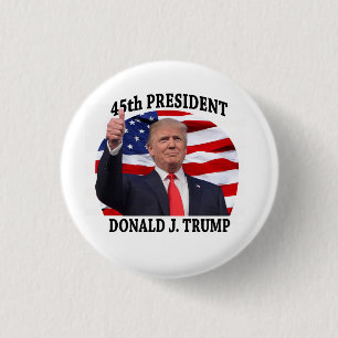 Bóton Redondo 2.54cm PRESIDENTE REDONDO BOTÃO de DONALD TRUMP 45TH