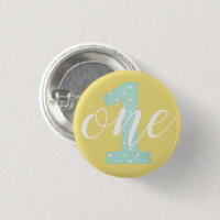primeiro aniversario Mint & Yellow Bolinhas One