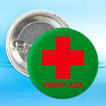 Bóton Redondo 2.54cm Primeiros socorros (Cruz) - Ambulância, Doutor/Cam<br><div class="desc">Botões: Ajuda médica de primeiros socorros,  ambulância,  enfermeira,  ponto de ajuda (cruz vermelha no campo verde/militar externo)...  Vestuário,  botão bolsas. Personalize o texto "Primeiros socorros" para suas necessidades.</div>