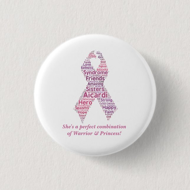 Bóton Redondo 2.54cm Princesa Botão do guerreiro (Frente)