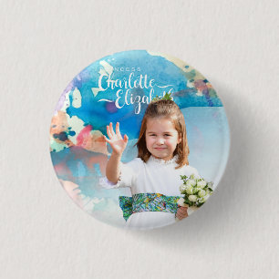 Bóton Redondo 2.54cm Princesa Charlotte Elizabeth 6 Birthday Magnet