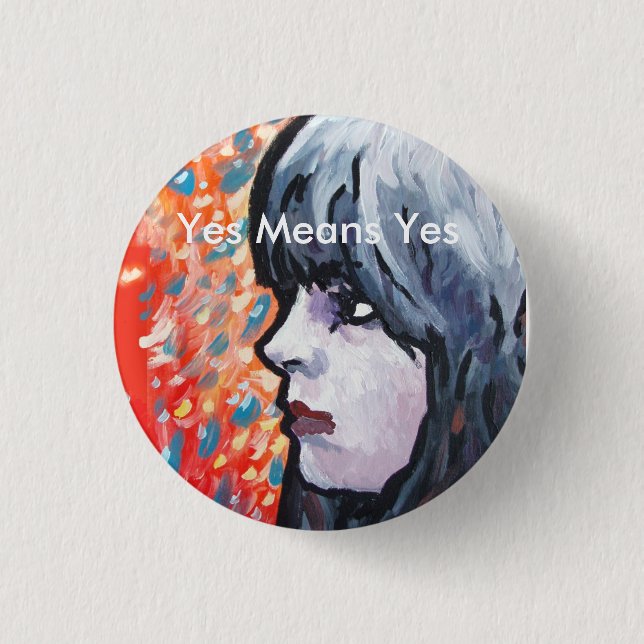 Bóton Redondo 2.54cm Princesa escura Botão (Frente)