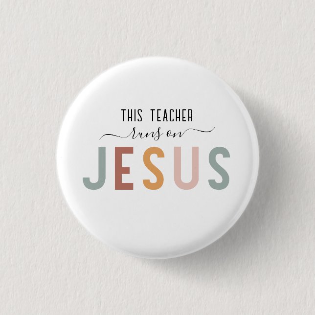 Bóton Redondo 2.54cm Profissões de fé Jesus personalizadas (Frente)