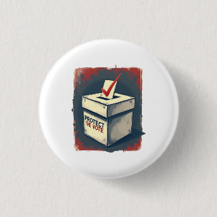 Bóton Redondo 2.54cm Proteja o Voto