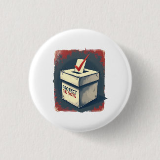 Bóton Redondo 2.54cm Proteja o Voto