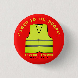 Bóton Redondo 2.54cm Protest button Yellow vest