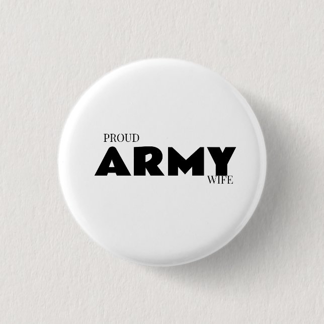 Bóton Redondo 2.54cm Proud army wife (Frente)