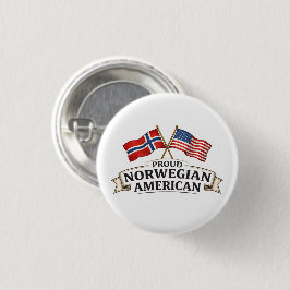 Bóton Redondo 2.54cm Proud Norwegian American Button