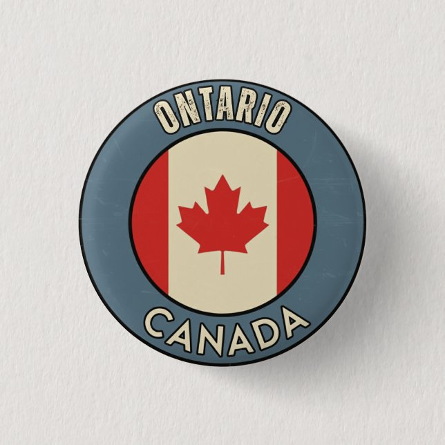 Bóton Redondo 2.54cm Província de Ontário Canadá (Frente)