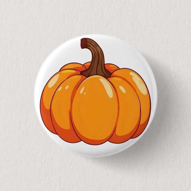 Bóton Redondo 2.54cm Pumpkin Bonito (Frente)