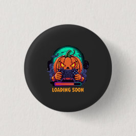 Bóton Redondo 2.54cm Pumpkin Quest Gamer Loading Design