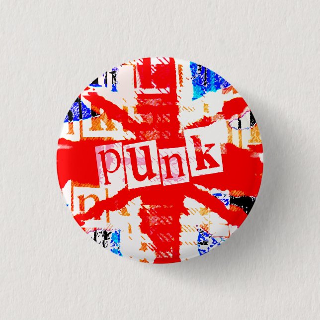 Bóton Redondo 2.54cm Punk Union Jack (Frente)