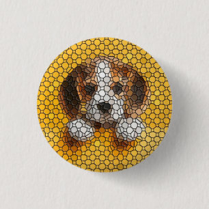 Bóton Redondo 2.54cm Puppy, Beagle, animal de estimação