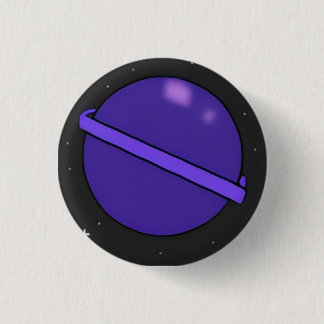 Bóton Redondo 2.54cm Purple Planet Badge