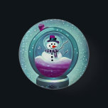 Bóton Redondo 2.54cm Purple Teal Painted Snow Globe<br><div class="desc">Purple Teal Painted Snow Globe

Personalize with your own custom text or redesign completely from scratch by replacing our image with your own!</div>