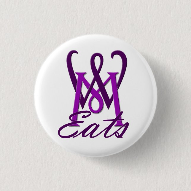 Bóton Redondo 2.54cm Que Micky come o botão pequeno (Frente)