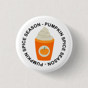 Bóton Redondo 2.54cm Queda "Pumpkin Spice Season"