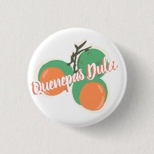 Bóton Redondo 2.54cm Quenepas Limões Espanhóis Fruta Desenhada à Mão