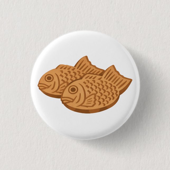 Bóton Redondo 2.54cm Quiet Icons – Japanese Taiyaki (Frente)