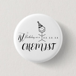 Bóton Redondo 2.54cm Química Farmacêutica de Aniversário Moderna Funny 