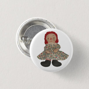 Bóton Redondo 2.54cm Rag Doll Pin