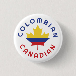 Bóton Redondo 2.54cm Raízes Colombianas Canadenses