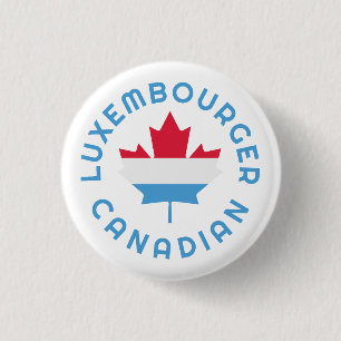Bóton Redondo 2.54cm Raízes de Luxemburgo do Canadá