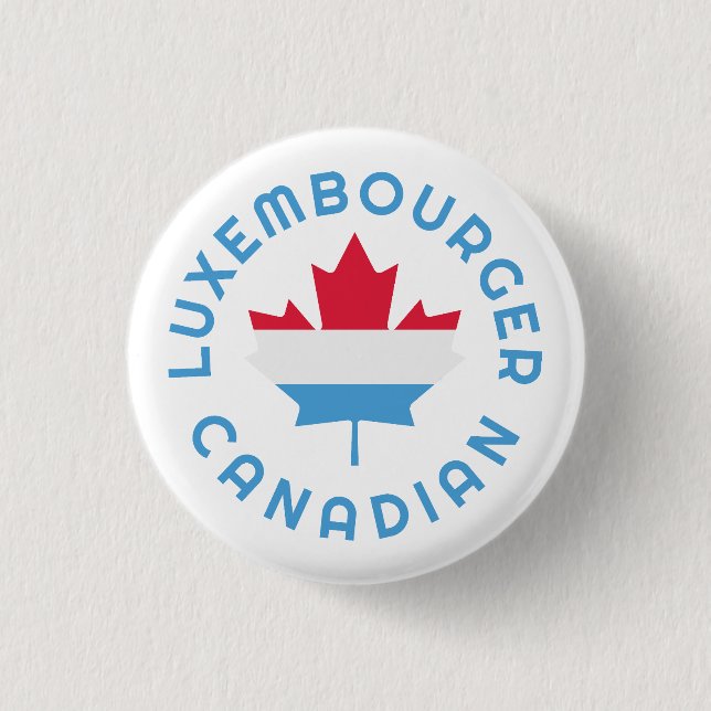 Bóton Redondo 2.54cm Raízes de Luxemburgo do Canadá (Frente)