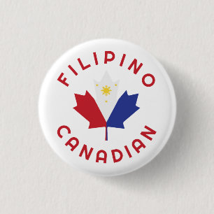 Bóton Redondo 2.54cm Raízes filipinas canadenses