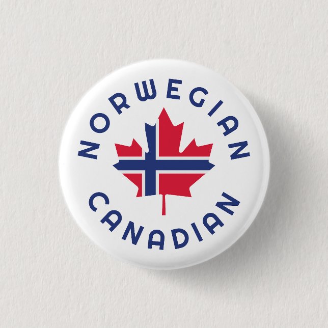 Bóton Redondo 2.54cm Raízes Norueguesas Canadenses (Frente)
