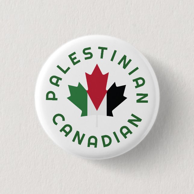 Bóton Redondo 2.54cm Raízes palestinas canadenses (Frente)