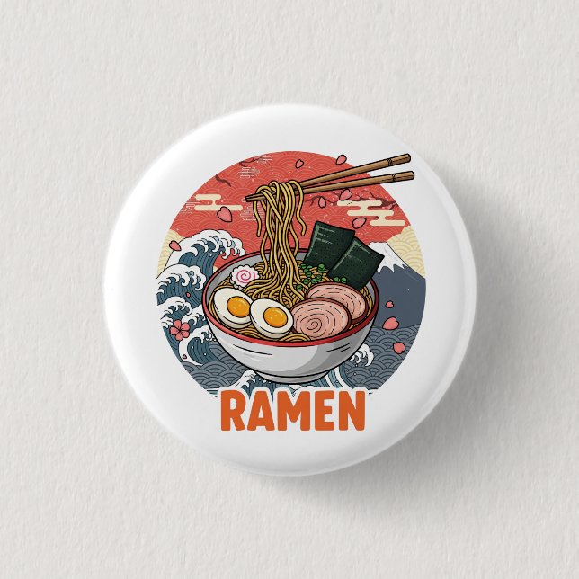 Bóton Redondo 2.54cm Ramen (Frente)
