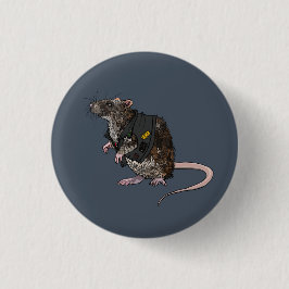 Bóton Redondo 2.54cm Rato Punk de Esgoto