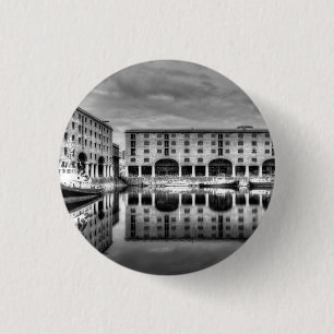 Bóton Redondo 2.54cm Reflexões de Albert Dock Liverpool