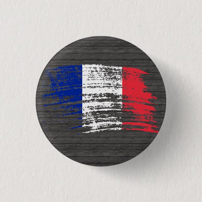Bóton Redondo 2.54cm Refrigere o design francês da bandeira (Frente)