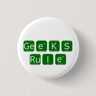 Bóton Redondo 2.54cm Regra de geeks Slogan de Mesa Periódico