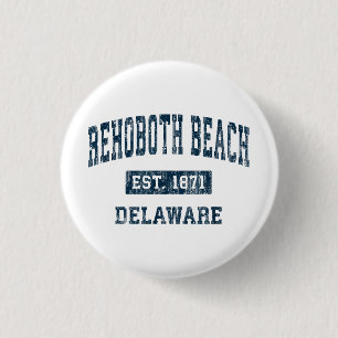 Bóton Redondo 2.54cm Rehoboth Beach Delaware DE Vintage Sports Design N