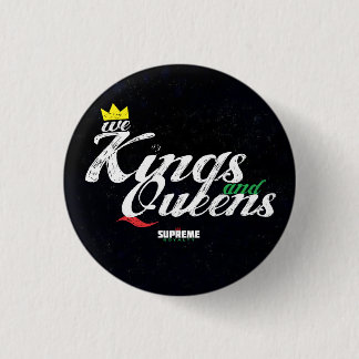 Bóton Redondo 2.54cm Reis e botão do Queens (Bandeja-Tri cor)