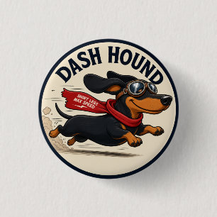 Bóton Redondo 2.54cm Remendos de Amante de Dachshund. Adesivo/Distintiv