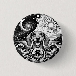 Bóton Redondo 2.54cm Remendos para Amantes de Dachshund. Adesivo/Insígn