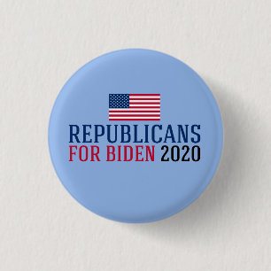 Bóton Redondo 2.54cm Republicanos por Joe Biden 2020